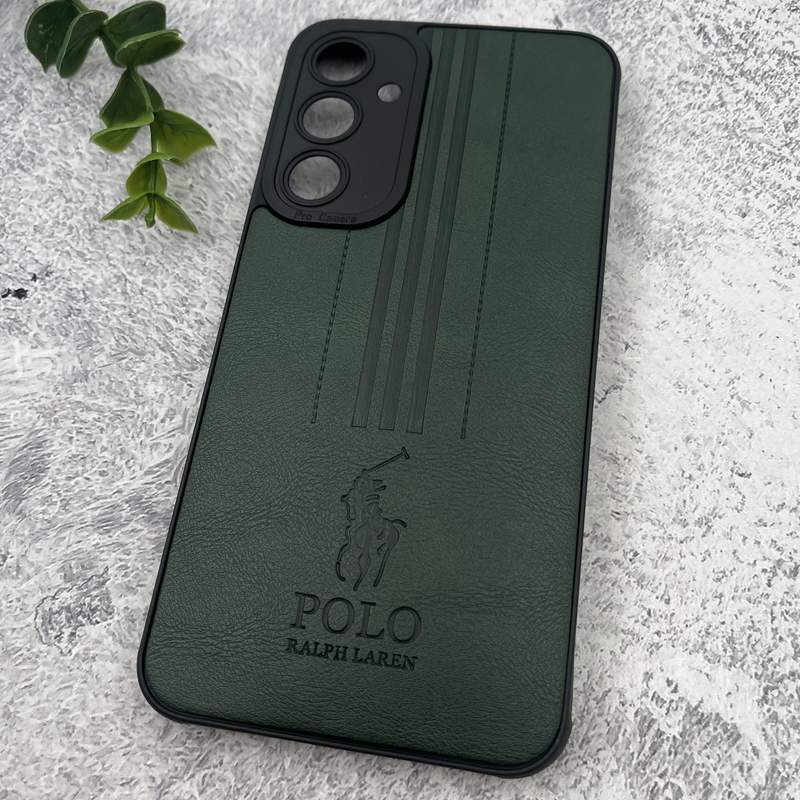 قاب گوشی Galaxy A35 سامسونگ چرمی Polo پولو ایربگ دار کلاسیک برجسته سبز محافظ لنز دار کد 33583 - Image 2