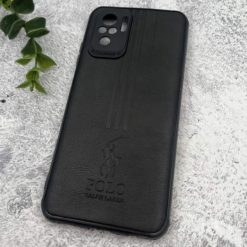 قاب گوشی Redmi Note 10 4G / Redmi Note 10S / Poco M5S شیائومی چرمی Polo پولو ایربگ دار کلاسیک برجسته مشکی محافظ لنز دار کد 33678 - Image 2