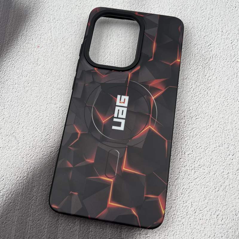 قاب گوشی Poco X7 Pro شیائومی Fashion Case دور سیلیکونی طرح مگ سیف UAG مشکی قرمز کد 35089 - Image 2
