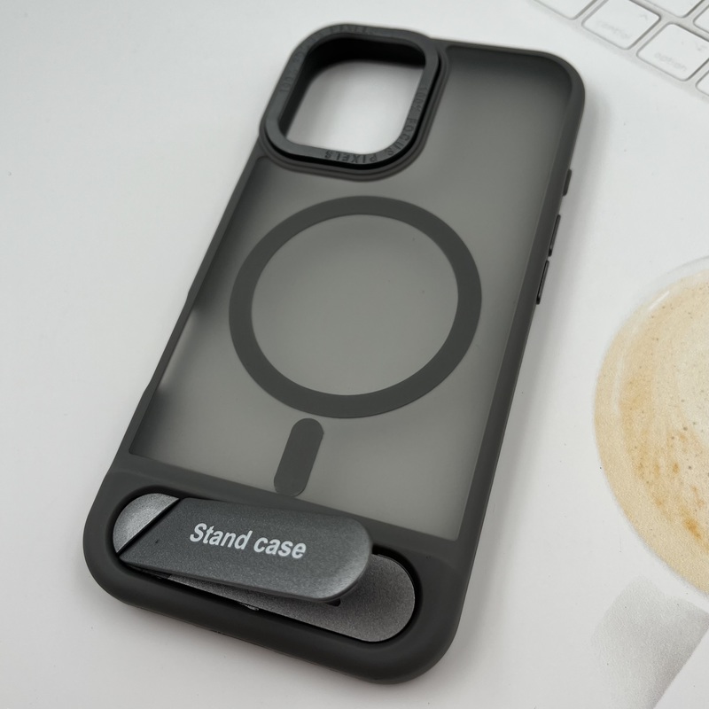 قاب گوشی iPhone 16 آیفون مگ سیف Magsafe اورجینال Stand Case استند شو مات تیتانیوم کد 35733 - Image 2