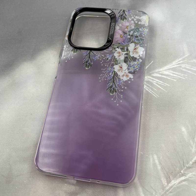قاب گوشی Redmi 13C / Poco C65 شیائومی So Cool لنز برجسته متال Flower طرح گل سفید یاسی کد 36039 - Image 2