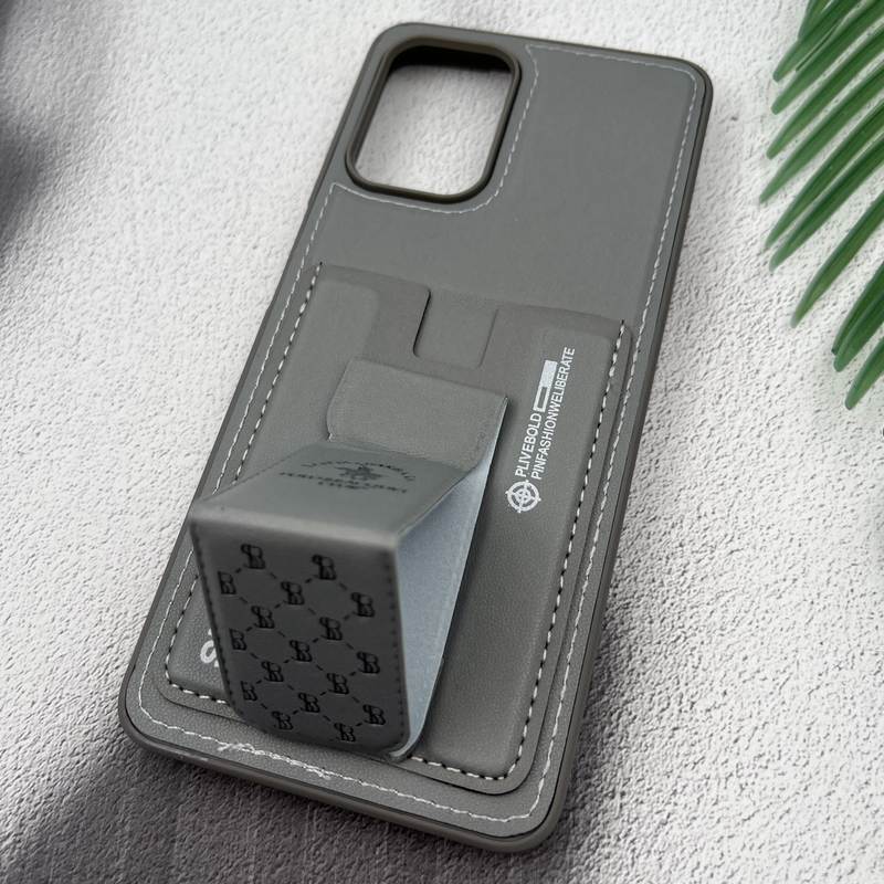قاب گوشی Galaxy A22 4G / Galaxy M32 4G سامسونگ جاکارتی استندشو SKINARMA چرم پولو دوخت دار تیتانیوم کد 36168 - Image 2