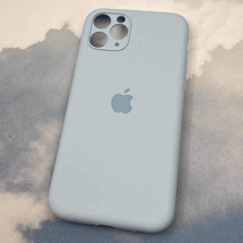 قاب گوشی iPhone 11 Pro آیفون سیلیکونی پاک کنی اورجینال داخل پارچه ای محافظ لنز دار رنگ آبی روشن کد 36310 - Image 2