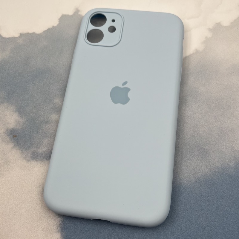 قاب گوشی iPhone 11 آیفون سیلیکونی پاک کنی اورجینال داخل پارچه ای محافظ لنز دار رنگ آبی روشن کد 36313 - Image 2