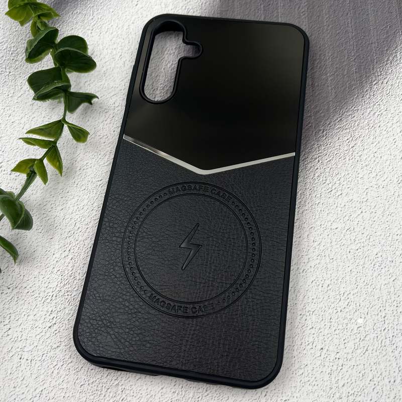 قاب گوشی Galaxy A15 سامسونگ PVD Case طرح مگ سیف Magsafe چرم برجسته لوکس مشکی کد 37839 - Image 2