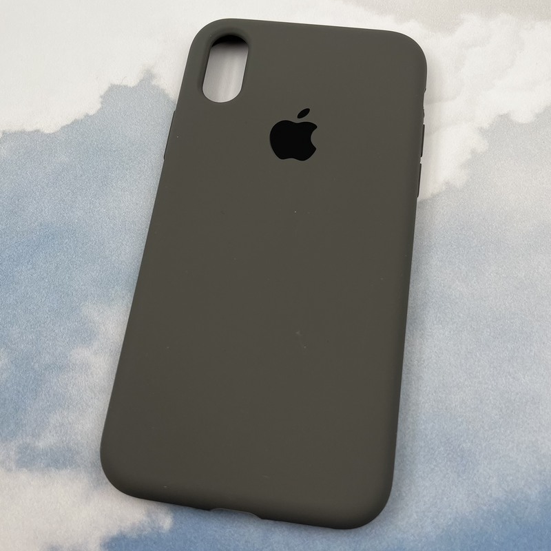 قاب گوشی iPhone X / iPhone XS آیفون سیلیکونی پاک کنی اورجینال داخل پارچه ای رنگ خاکستری روشن کد 37853 - Image 2