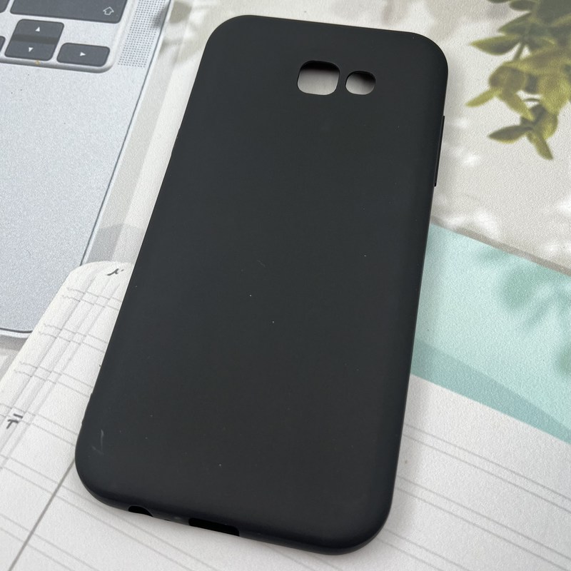 قاب گوشی (Galaxy A7 2017 (A720 سامسونگ سیلیکونی TPU Case طرح ساده رنگی مشکی محافظ لنز دار کد 42835 - Image 2