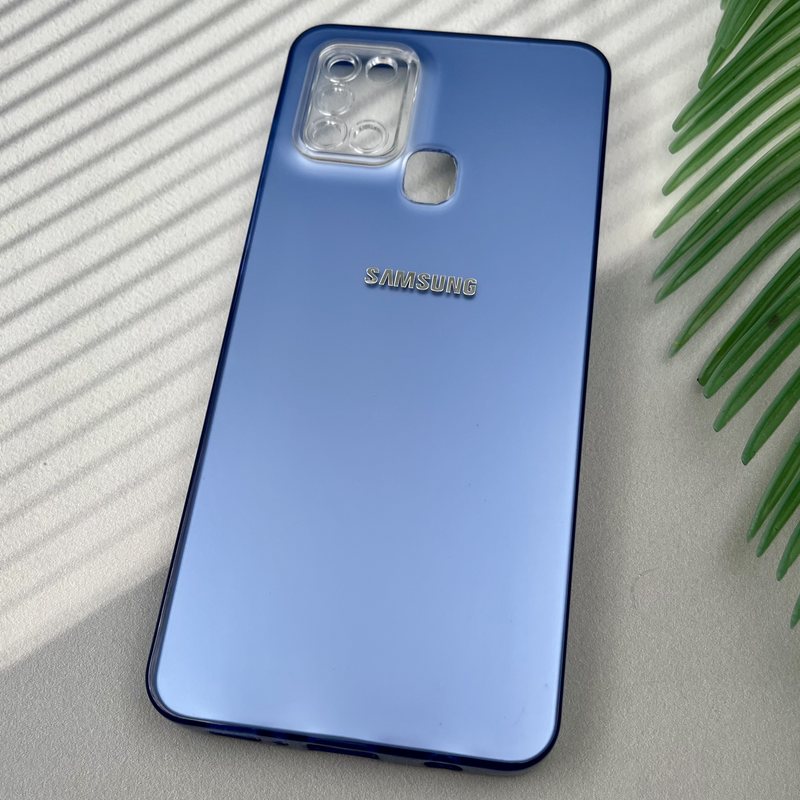 قاب گوشی Galaxy A21S سامسونگ So Cool اورجینال لوگو برجسته Silver اسپرت محافظ لنز دار آبی کد 42841 - Image 2