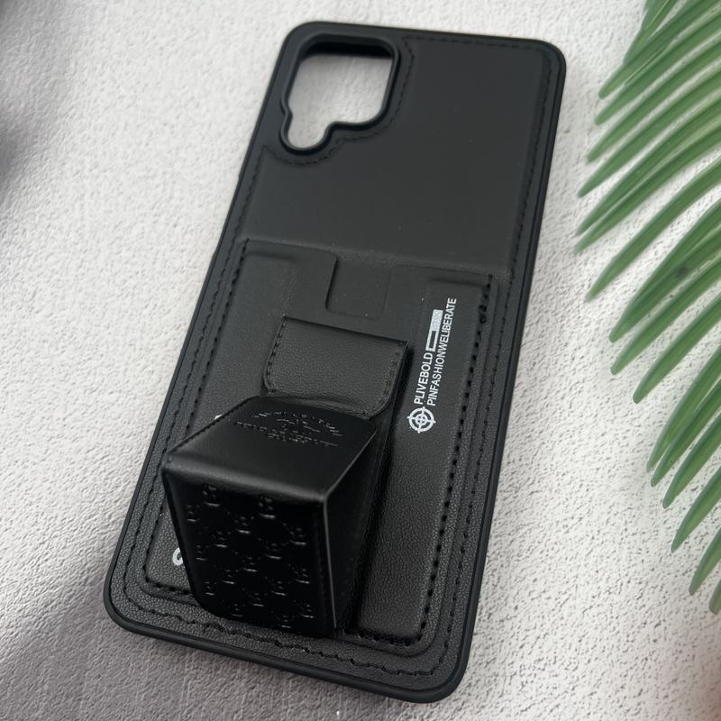 قاب گوشی Galaxy A12 / Galaxy M12 سامسونگ جاکارتی استندشو SKINARMA چرم پولو دوخت دار مشکی کد 43724 - Image 2