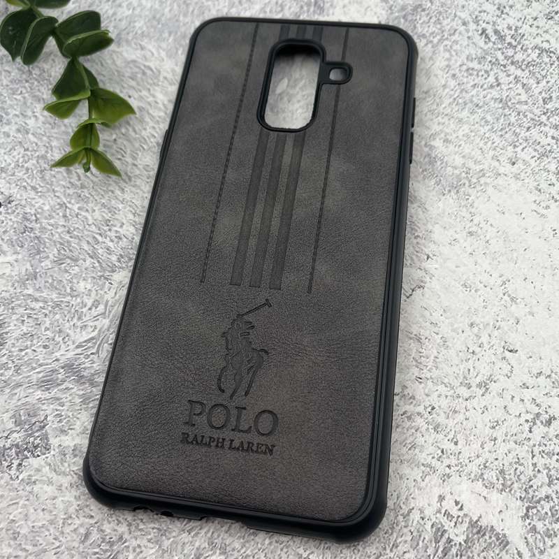 قاب گوشی Galaxy A6 Plus سامسونگ چرمی Polo پولو ایربگ دار کلاسیک برجسته تیتانیوم کد 44336 - Image 2