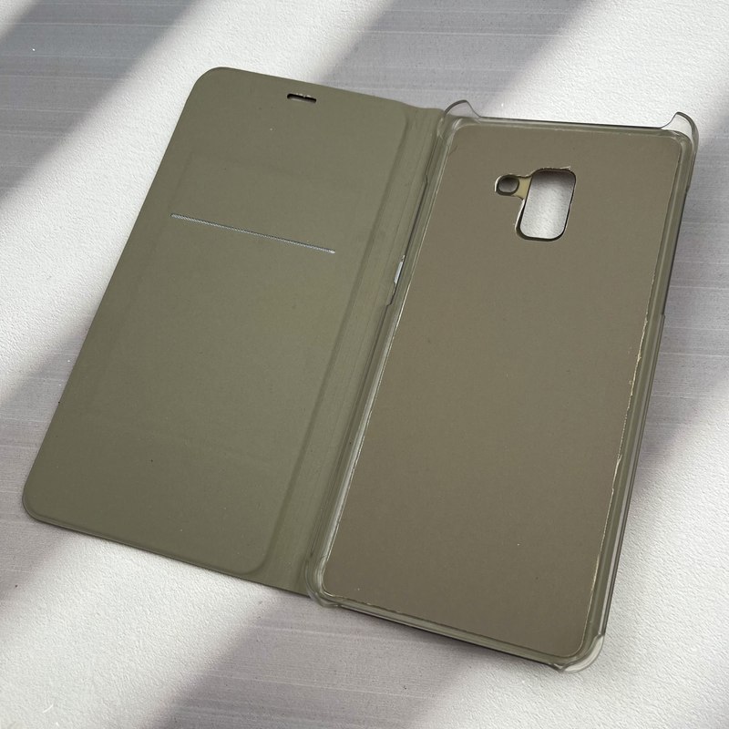 قاب گوشی Galaxy A8 Plus سامسونگ چرمی کلاسیک جاکارتی لوگو دار بژ کد 46780 - Image 2