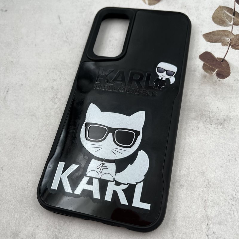 قاب گوشی Galaxy A14 سامسونگ سیلیکونی Newzone لنز برجسته ایربگ دار طرح کارل KARL کد 35919 - Image 2