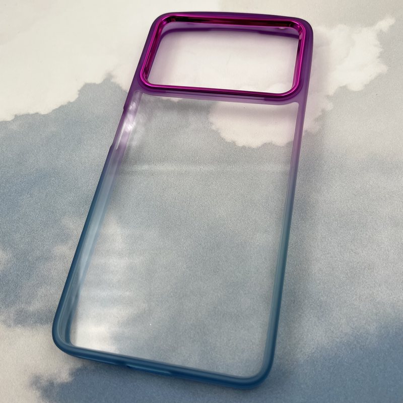 قاب گوشی Poco X4 Pro 5G شیائومی Metal Case شفاف دور سیلیکونی رنگین کمان طیفی کد 47682 - Image 2