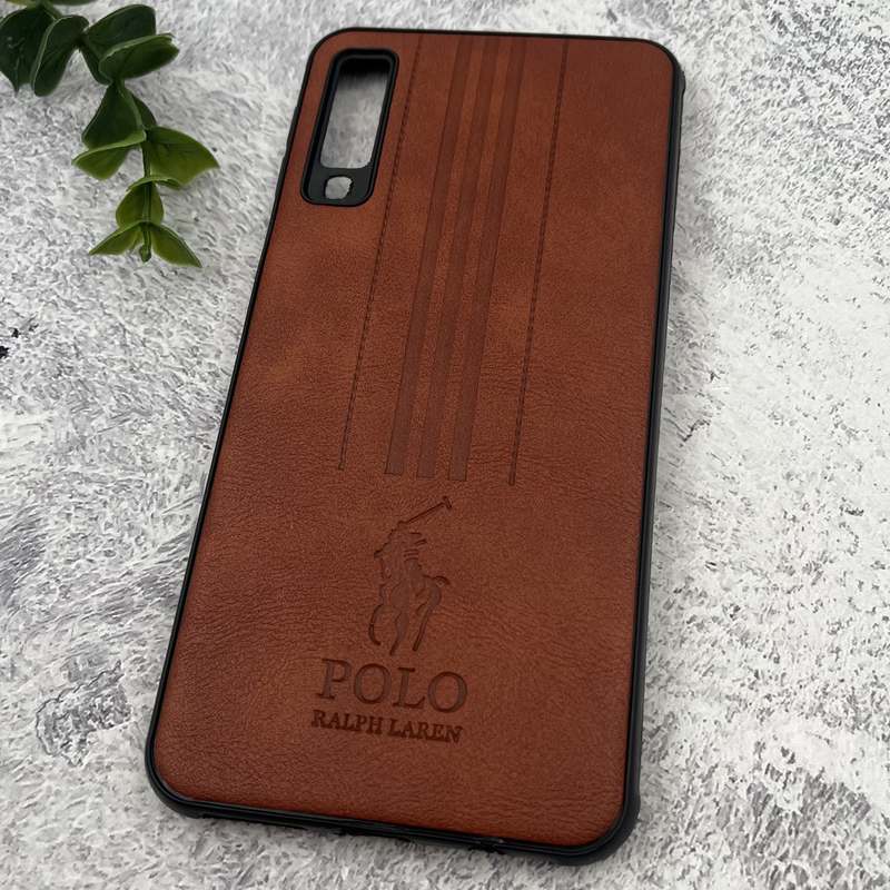 قاب گوشی (Galaxy A7 2018 (A750 سامسونگ چرمی Polo پولو ایربگ دار کلاسیک برجسته قهوه ای کد 48187 - Image 2