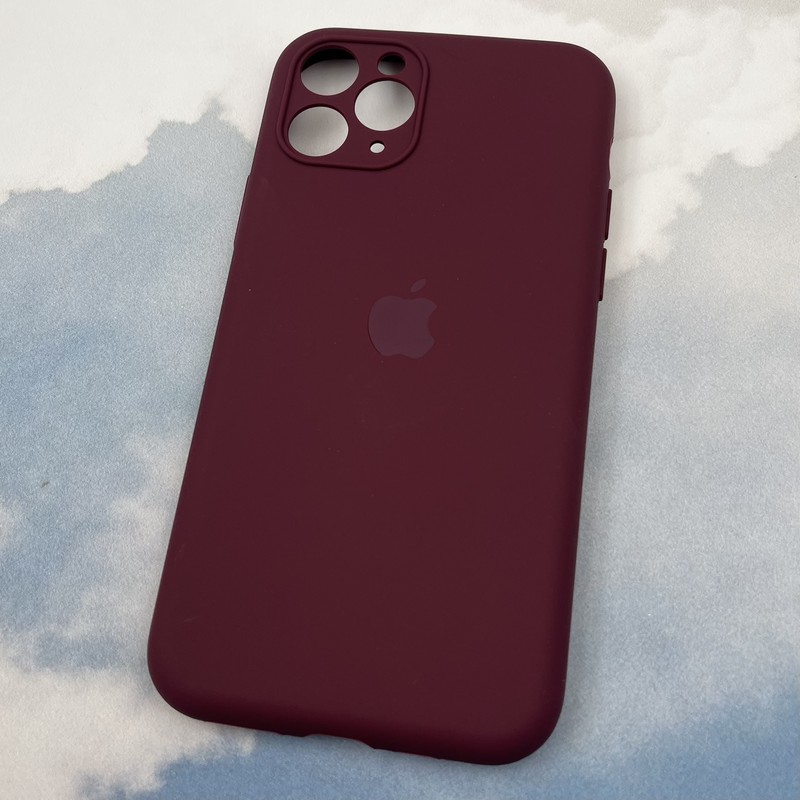 قاب گوشی iPhone 11 Pro آیفون سیلیکونی پاک کنی اورجینال داخل پارچه ای محافظ لنز دار رنگ زرشکی کد 48721 - Image 2