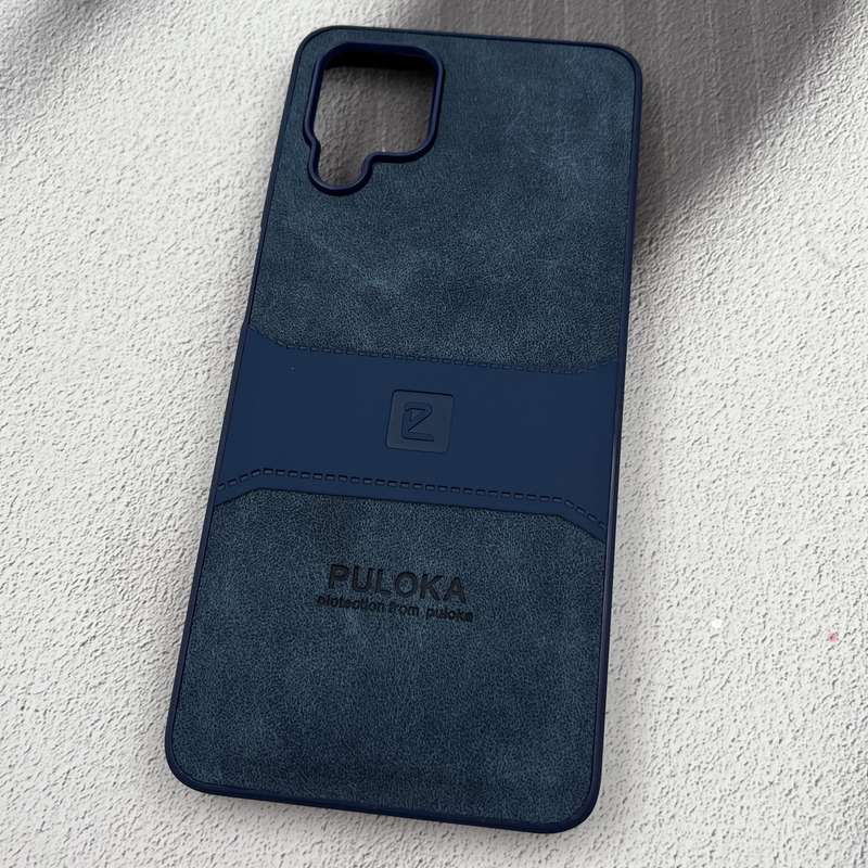 قاب گوشی Galaxy A12 / Galaxy M12 سامسونگ Puloka طرح دوخت دور سیلیکونی کلاسیک لنز برجسته سرمه ای کد 49425 - Image 2