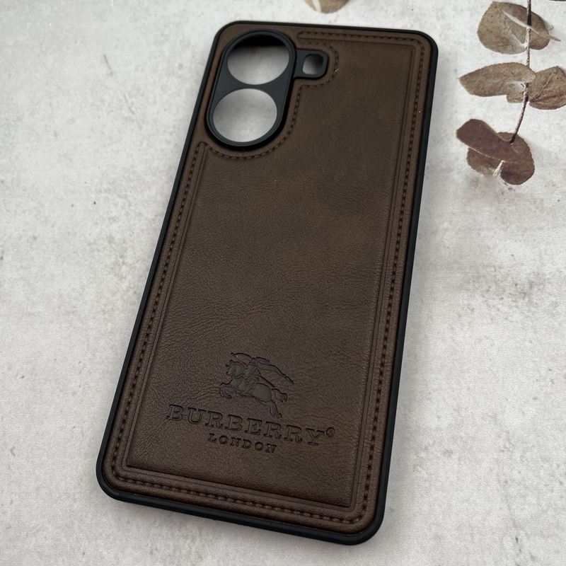 قاب گوشی Poco X7 Pro شیائومی چرم کلاسیک دوخت دار BURBERRY محافظ لنز دار قهوه ای کد 51349 - Image 2