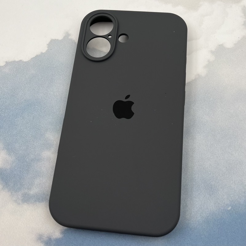 قاب گوشی iPhone 16 آیفون سیلیکونی پاک کنی اورجینال داخل پارچه ای محافظ لنز دار رنگ خاکستری کد 53369 - Image 2