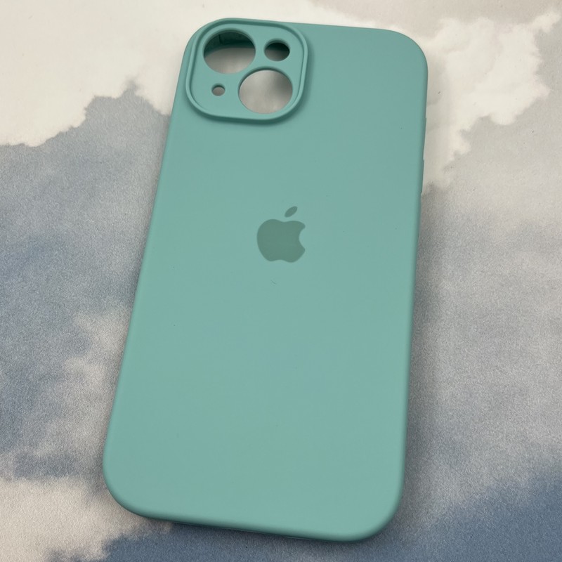 قاب گوشی iPhone 15 آیفون سیلیکونی پاک کنی اورجینال داخل پارچه ای محافظ لنز دار رنگ فیروزه ای کد 56025 - Image 2