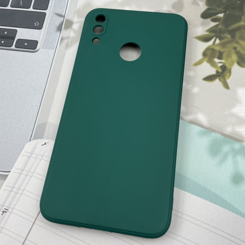 قاب گوشی Y7 2019 / Y7 Prime 2019 هوآوی سیلیکونی TPU Case طرح ساده رنگی سبز تیره محافظ لنز دار کد 62062 - Image 2