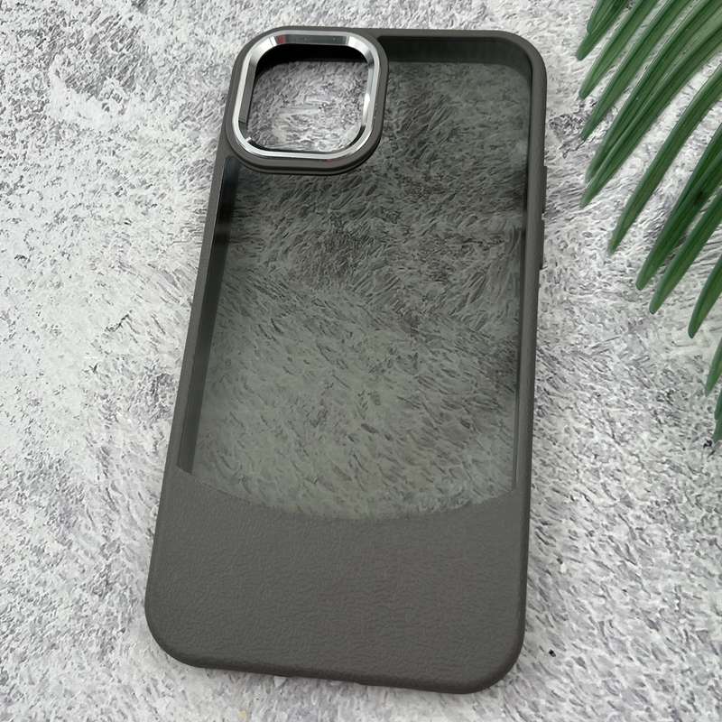 قاب گوشی iPhone 11 Pro آیفون PC Case سیلیکونی طرح چرم لنز متال شفاف دودی اسپرت تیتانیوم کد 62375 - Image 2
