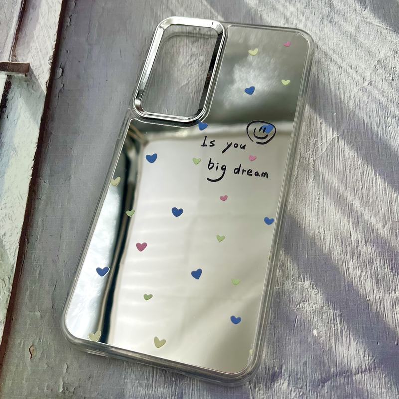 قاب گوشی Galaxy A35 سامسونگ آینه ای Mirror Case لنز Silver طرح قلب رنگی لوکس کد 62478 - Image 2