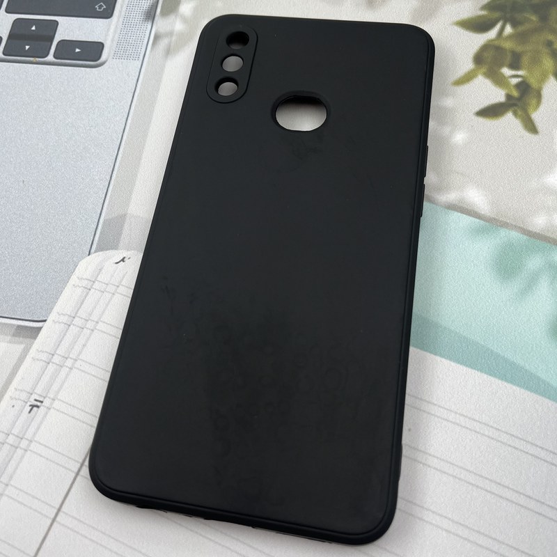 قاب گوشی Galaxy A10S سامسونگ سیلیکونی TPU Case طرح ساده رنگی مشکی محافظ لنز دار کد 62598 - Image 2