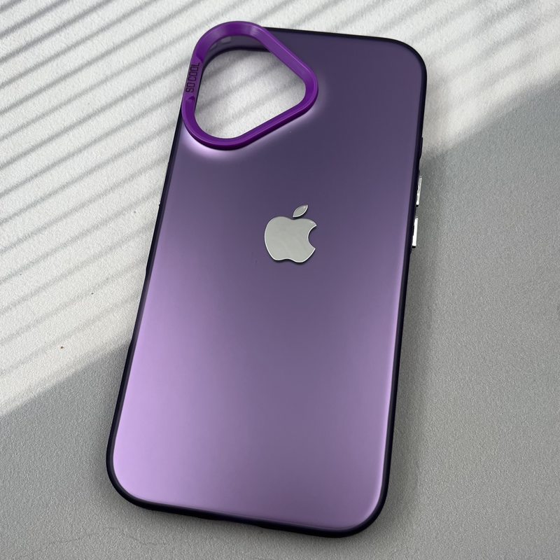 قاب گوشی iPhone 16 آیفون SO COOL اورجینال لوگو دار Silver لنز برجسته بنفش کد 64000 - Image 2