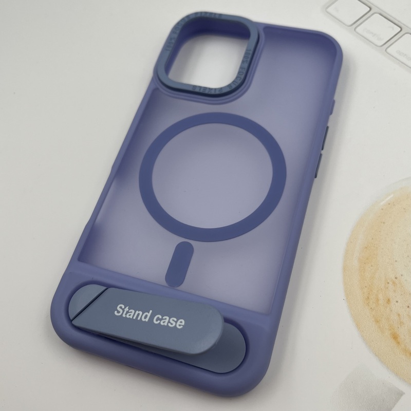 قاب گوشی iPhone 16 آیفون مگ سیف Magsafe اورجینال Stand Case استند شو مات یاسی کد 64171 - Image 2