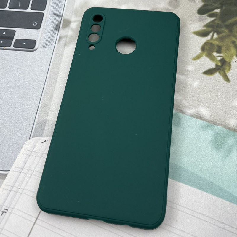 قاب گوشی Huawei P30 Lite هوآوی سیلیکونی TPU Case طرح ساده رنگی سبز تیره محافظ لنز دار کد 65466 - Image 2