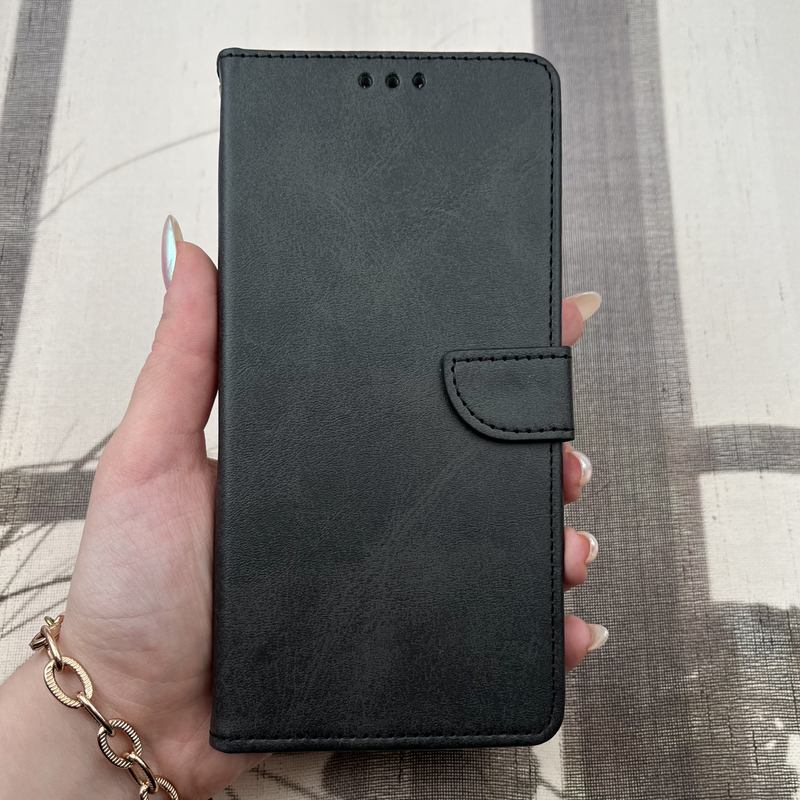 کیف گوشی Redmi Note 14S / Redmi Note 13 Pro 4G / Poco M6 Pro 4G شیائومی چرم مگنتی جاکارتی محافظ لنز دار بند آویز دار مشکی کد 65600 - Image 3