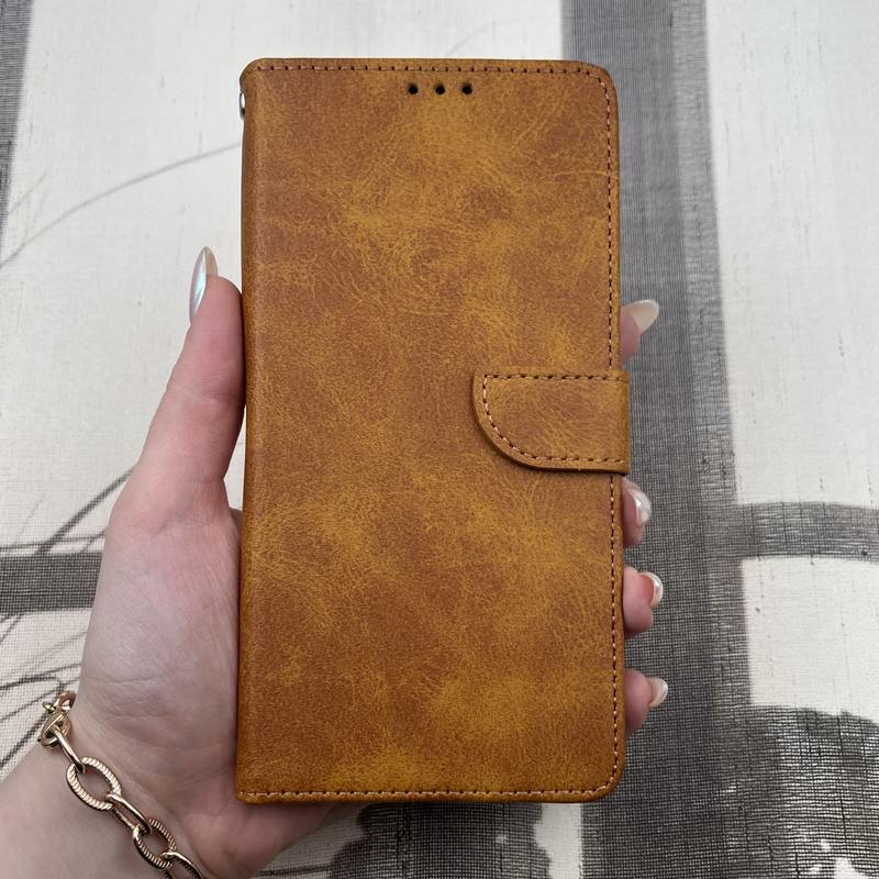 کیف گوشی Redmi Note 8 / Redmi Note 8 2021 شیائومی چرم مگنتی جاکارتی محافظ لنز دار بند آویز دار عسلی کد 65939 - Image 3