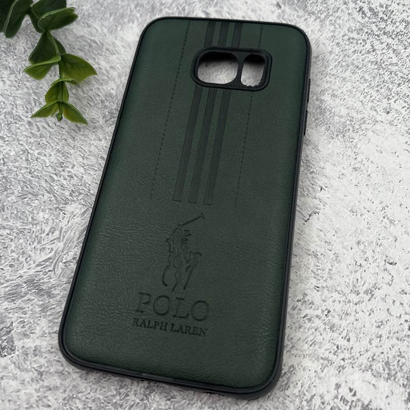قاب گوشی Galaxy S7 سامسونگ چرمی Polo پولو ایربگ دار کلاسیک برجسته سبز محافظ لنز دار کد 66184 - Image 2