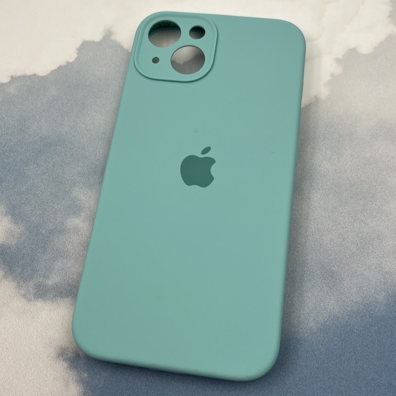 قاب گوشی iPhone 13 آیفون سیلیکونی پاک کنی اورجینال داخل پارچه ای محافظ لنز دار رنگ فیروزه ای کد 66514 - Image 2