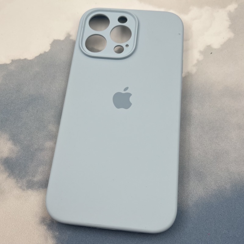 قاب گوشی iPhone 14 Pro Max آیفون سیلیکونی پاک کنی اورجینال داخل پارچه ای محافظ لنز دار رنگ آبی روشن کد 67821 - Image 2