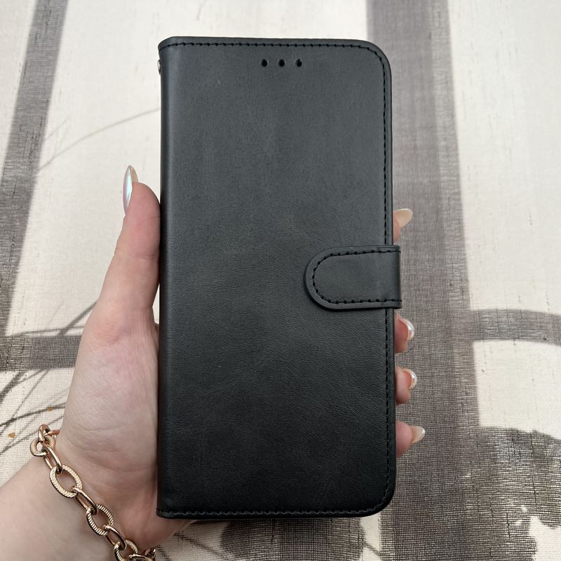 کیف گوشی Redmi 12C / Poco C55 / Redmi 11A شیائومی چرم مگنتی جاکارتی بند آویز دار محافظ لنز دار مشکی کد 67972 - Image 3