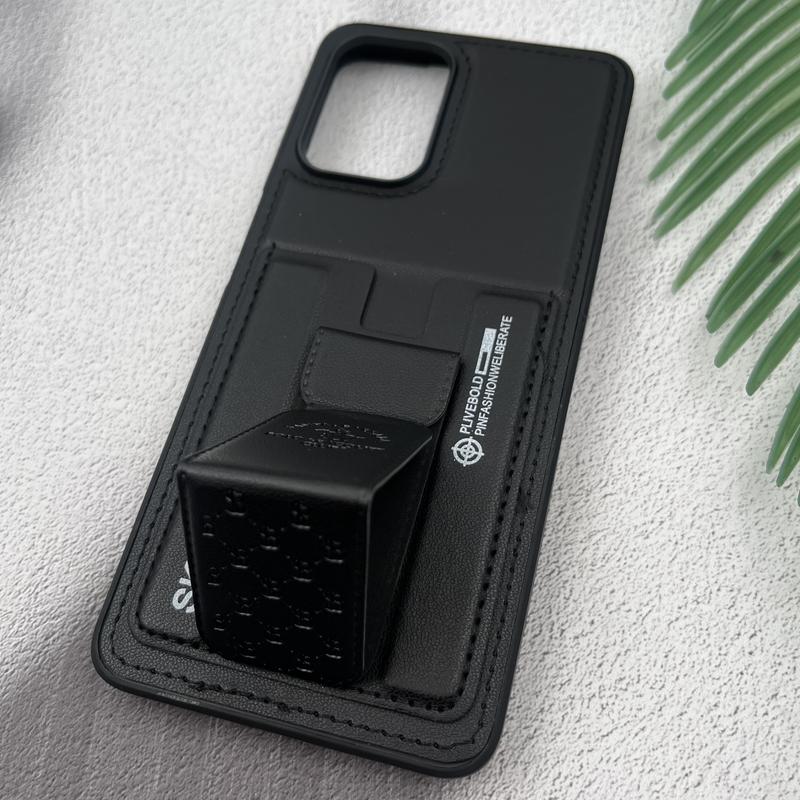 قاب گوشی Galaxy A22 4G / Galaxy M32 4G سامسونگ جاکارتی استندشو SKINARMA چرم پولو دوخت دار مشکی کد 68668 - Image 2
