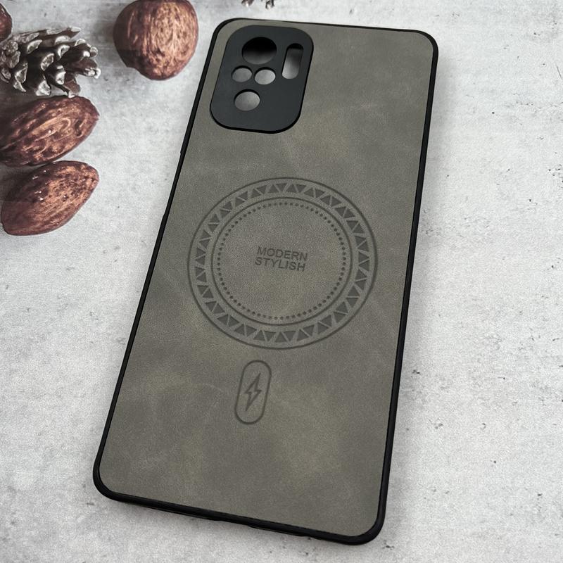قاب گوشی Redmi Note 10 4G / Redmi Note 10S / Poco M5S شیائومی چرم MODERN STYLISH طرح مگ سیف برجسته تیتانیوم محافظ لنز دار کد 70292 - Image 2