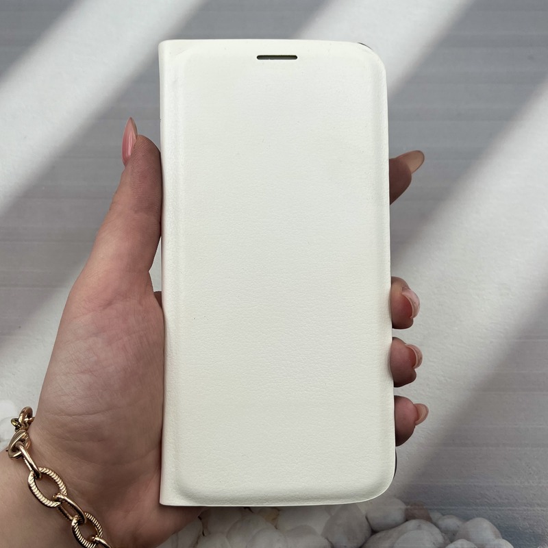 قاب گوشی Galaxy S7 سامسونگ چرمی کلاسیک جاکارتی لوگو دار سفید کد 70552 - Image 3