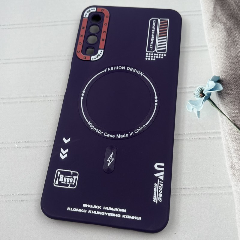 قاب گوشی (Galaxy A7 2018 (A750 سامسونگ سیلیکونی Fashion Design طرح Magsafe مگ سیف Sport محافظ لنز دار بنفش کد 72058 - Image 2