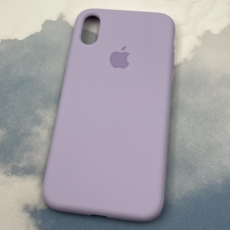 قاب گوشی iPhone X / iPhone XS آیفون سیلیکونی پاک کنی اورجینال داخل پارچه ای رنگ یاسی کد 74499 - Image 2