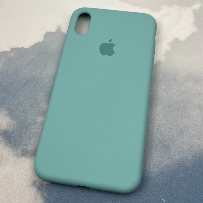 قاب گوشی iPhone XS Max آیفون سیلیکونی پاک کنی اورجینال داخل پارچه ای فیروزه ای کد 74836 - Image 2