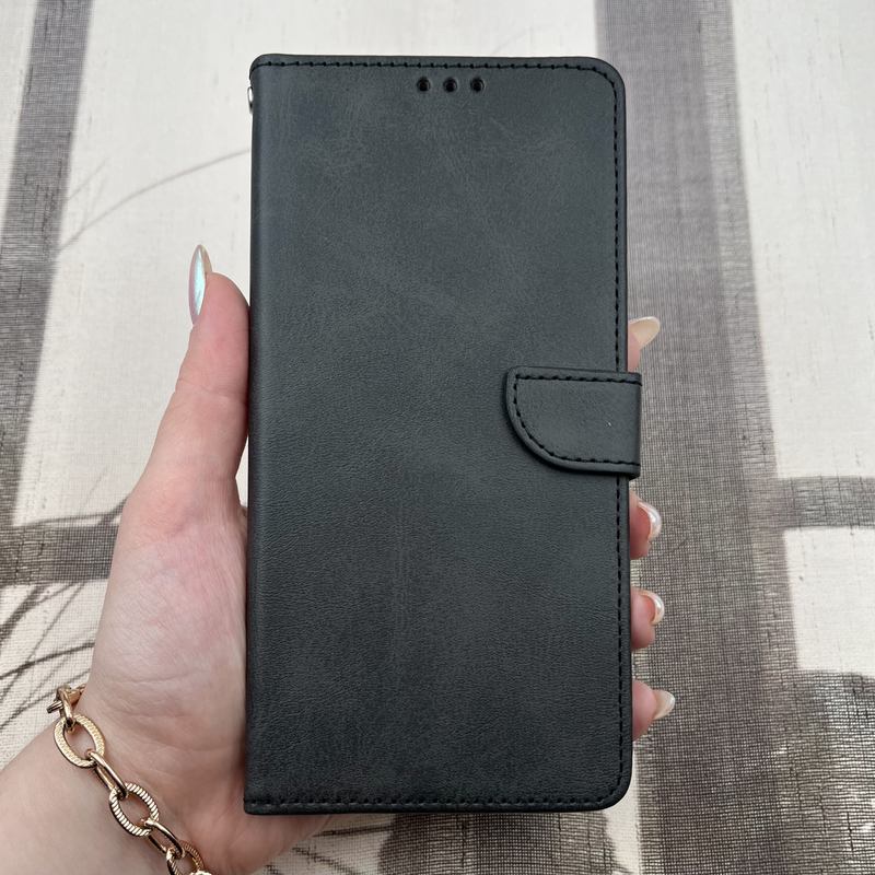کیف گوشی Galaxy S24 FE سامسونگ چرم مگنتی جاکارتی محافظ لنز دار بند آویز دار مشکی کد 75101 - Image 3