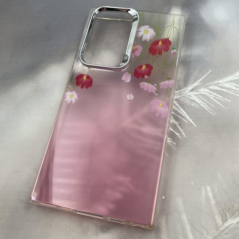قاب گوشی Galaxy S23 Ultra سامسونگ So Cool لنز برجسته متال Flower طرح گل صورتی کد 75773 - Image 2