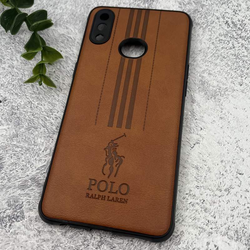 قاب گوشی Galaxy A10S سامسونگ چرمی Polo پولو ایربگ دار کلاسیک برجسته عسلی محافظ لنز دار کد 76571 - Image 2