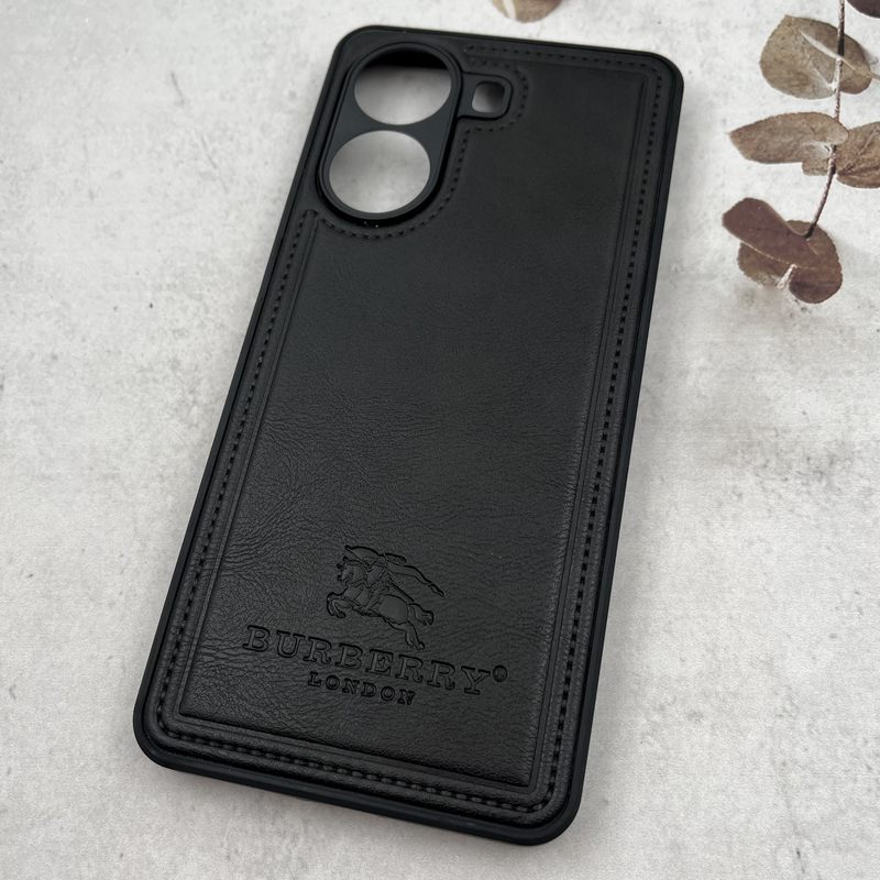 قاب گوشی Poco X7 Pro شیائومی چرم کلاسیک دوخت دار BURBERRY محافظ لنز دار مشکی کد 78142 - Image 2