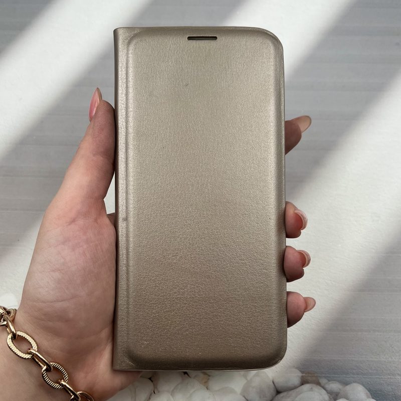 قاب گوشی Galaxy S7 سامسونگ چرمی کلاسیک جاکارتی لوگو دار بژ کد 81917 - Image 3