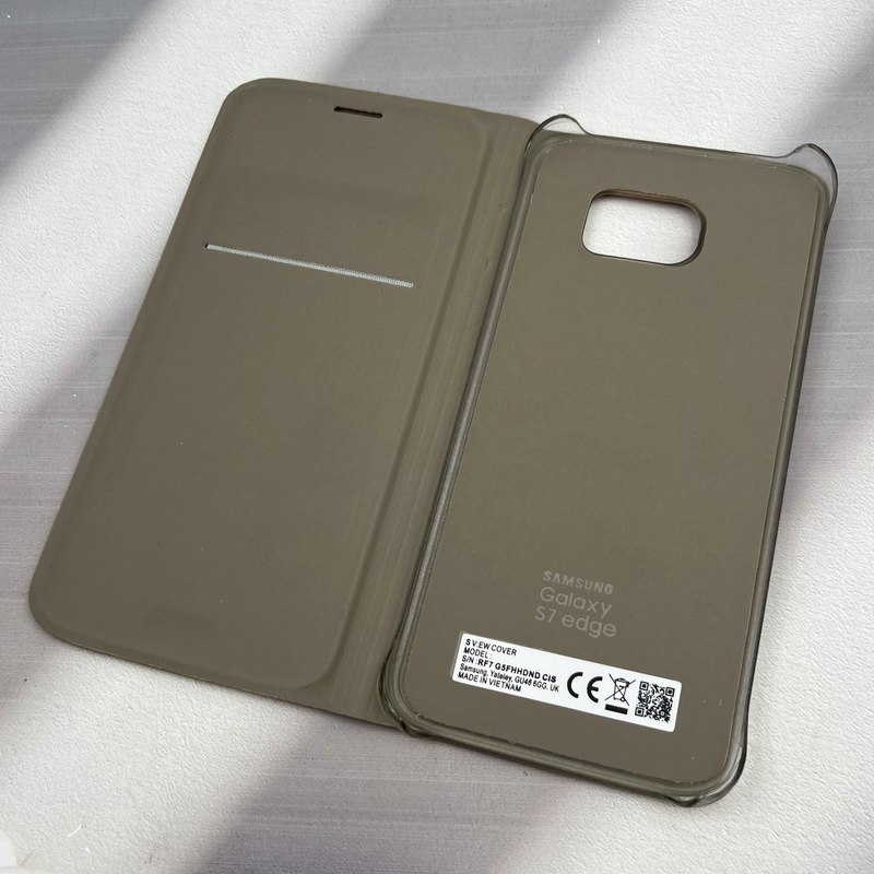 قاب گوشی Galaxy S7 سامسونگ چرمی کلاسیک جاکارتی لوگو دار بژ کد 81917 - Image 2
