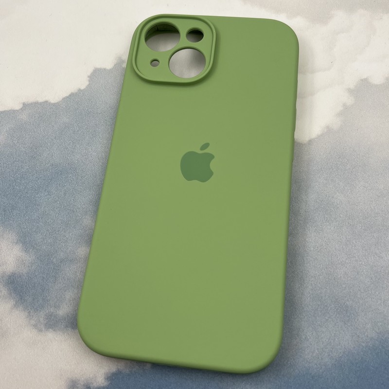 قاب گوشی iPhone 15 آیفون سیلیکونی پاک کنی اورجینال داخل پارچه ای محافظ لنز دار رنگ سبز روشن کد 82701 - Image 2