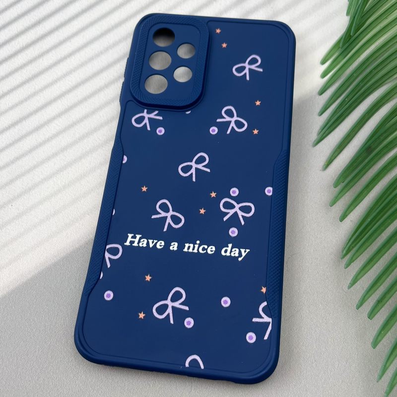 قاب گوشی Galaxy A23 سامسونگ سیلیکونی Newzone لنز برجسته طرح پاپیون آبی محافظ لنز دار کد 83378 - Image 2